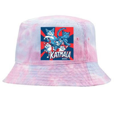 Kamala Harris Katmala Election Sneakers President Cat Lady Tie-Dyed Bucket Hat