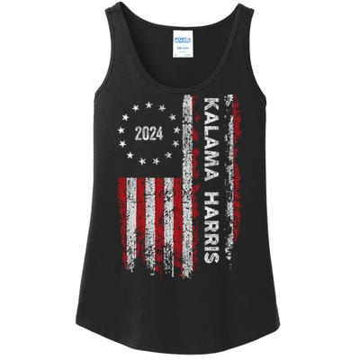 Kamala Harris Kamala 2024 Us Flag Democratic President Ladies Essential Tank