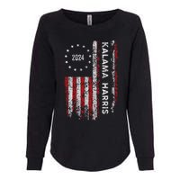 Kamala Harris Kamala 2024 Us Flag Democratic President Womens California Wash Sweatshirt