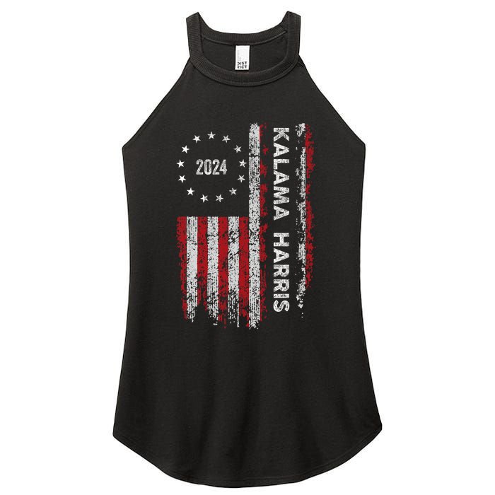 Kamala Harris Kamala 2024 Us Flag Democratic President Women's Perfect Tri Rocker Tank