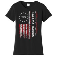 Kamala Harris Kamala 2024 Us Flag Democratic President Women's T-Shirt