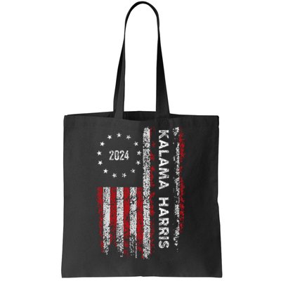 Kamala Harris Kamala 2024 Us Flag Democratic President Tote Bag