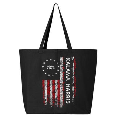 Kamala Harris Kamala 2024 Us Flag Democratic President 25L Jumbo Tote