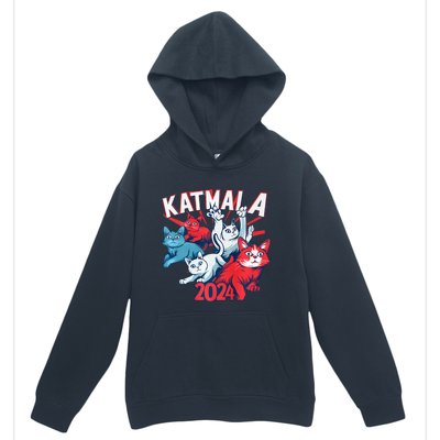 Kamala Harris Katmala Election Sneakers President Cat Lady Premium Urban Pullover Hoodie