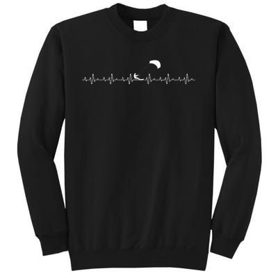 Kitesurfing Heartbeat Kiteboarding Windsurfing Kitesurfer Sweatshirt