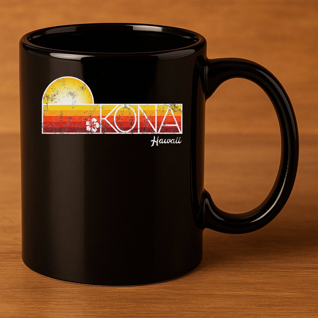 Kona Hawaii 11oz C Handle Ceramic Mug
