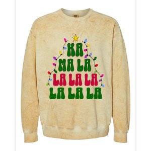 Kamala Harris Ka Ma La La La Christmas Tree Xmas Carol Colorblast Crewneck Sweatshirt