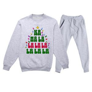 Kamala Harris Ka Ma La La La Christmas Tree Xmas Carol Premium Crewneck Sweatsuit Set