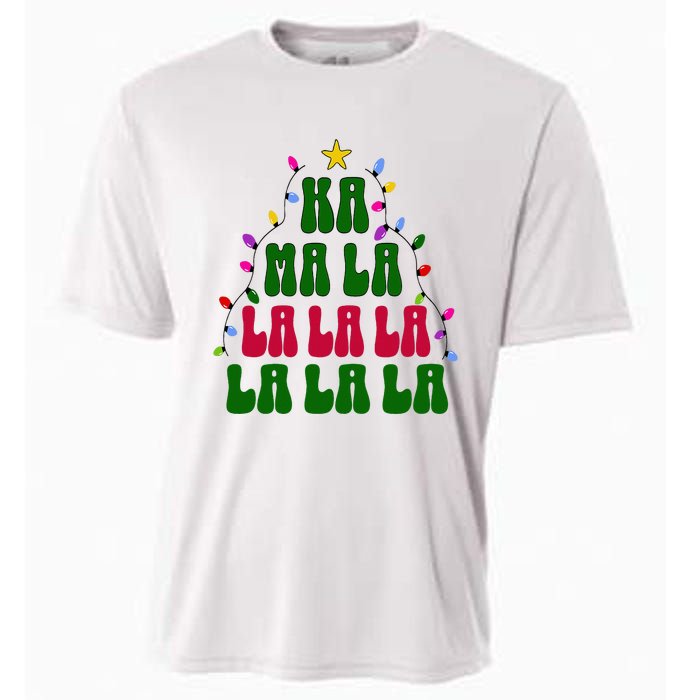 Kamala Harris Ka Ma La La La Christmas Tree Xmas Carol Cooling Performance Crew T-Shirt