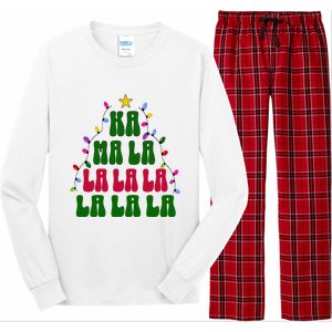 Kamala Harris Ka Ma La La La Christmas Tree Xmas Carol Long Sleeve Pajama Set