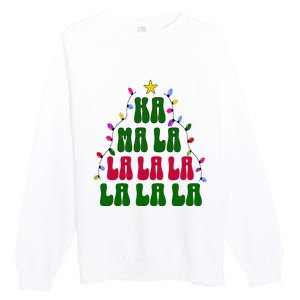 Kamala Harris Ka Ma La La La Christmas Tree Xmas Carol Premium Crewneck Sweatshirt