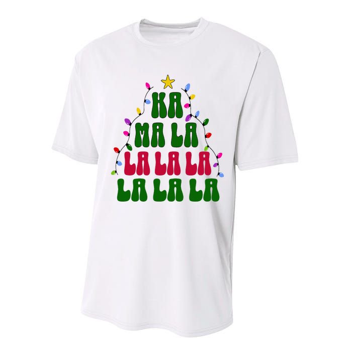 Kamala Harris Ka Ma La La La Christmas Tree Xmas Carol Performance Sprint T-Shirt