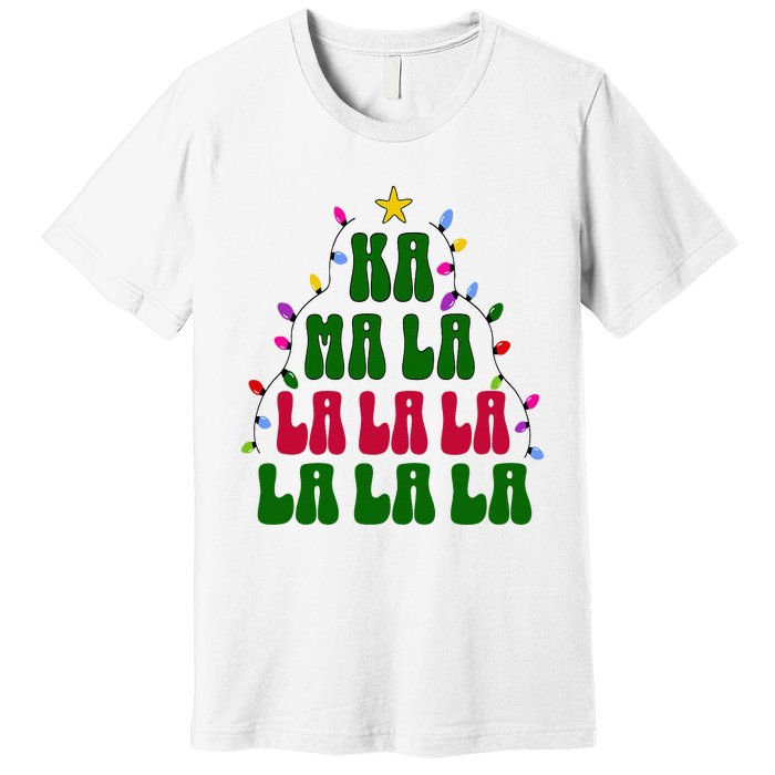 Kamala Harris Ka Ma La La La Christmas Tree Xmas Carol Premium T-Shirt