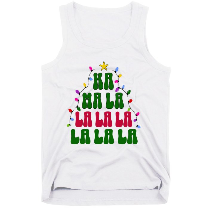 Kamala Harris Ka Ma La La La Christmas Tree Xmas Carol Tank Top