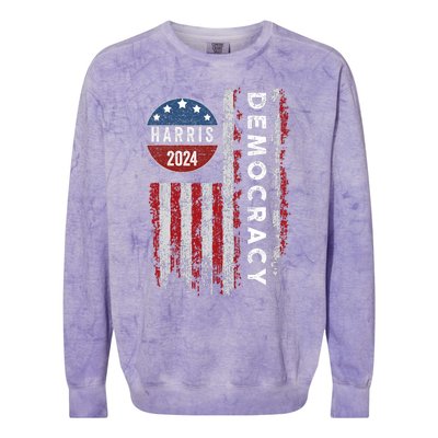 Kamala Harris Kamala 2024 Us Flag Democratic President Colorblast Crewneck Sweatshirt