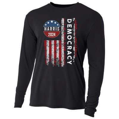 Kamala Harris Kamala 2024 Us Flag Democratic President Cooling Performance Long Sleeve Crew