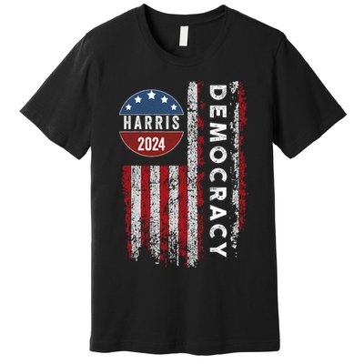 Kamala Harris Kamala 2024 Us Flag Democratic President Premium T-Shirt