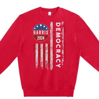 Kamala Harris Kamala 2024 Us Flag Democratic President Premium Crewneck Sweatshirt