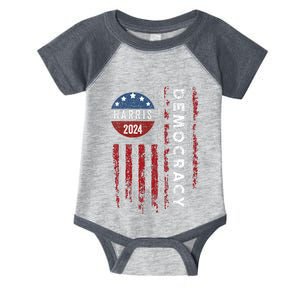 Kamala Harris Kamala 2024 Us Flag Democratic President Infant Baby Jersey Bodysuit