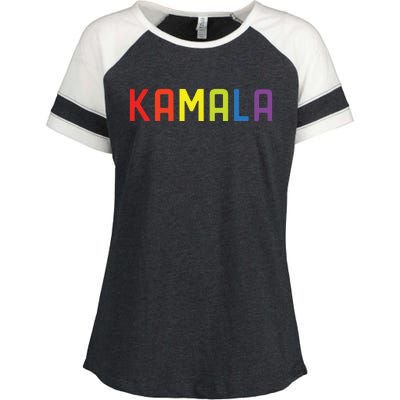 Kamala Harris Enza Ladies Jersey Colorblock Tee