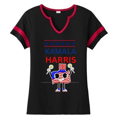 Kamala Harris Ladies Halftime Notch Neck Tee