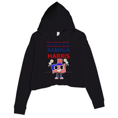 Kamala Harris Crop Fleece Hoodie