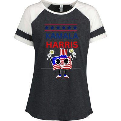 Kamala Harris Enza Ladies Jersey Colorblock Tee