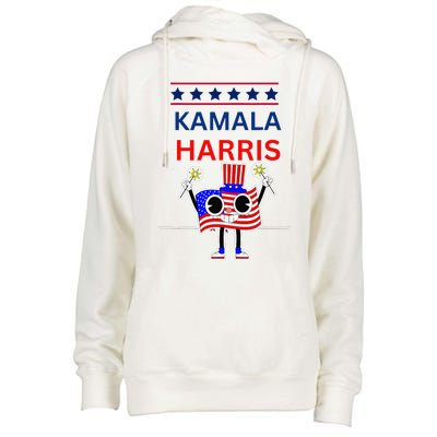 Kamala Harris Womens Funnel Neck Pullover Hood