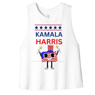 Kamala Harris Women's Racerback Cropped Tank