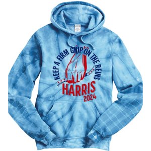 Kamala Harris Keep A Firm Grip On The Reins 2024 Us Election Tie Dye Hoodie