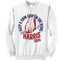 Kamala Harris Keep A Firm Grip On The Reins 2024 Us Election Sweatshirt