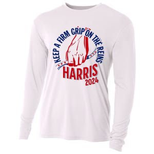 Kamala Harris Keep A Firm Grip On The Reins 2024 Us Election Cooling Performance Long Sleeve Crew