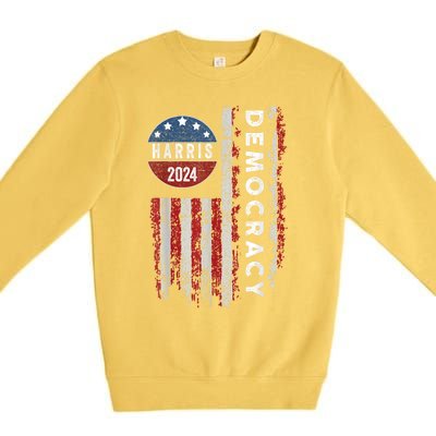 Kamala Harris Kamala 2024 Us Flag Democratic President Premium Crewneck Sweatshirt