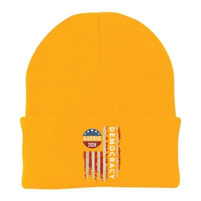 Kamala Harris Kamala 2024 Us Flag Democratic President Knit Cap Winter Beanie