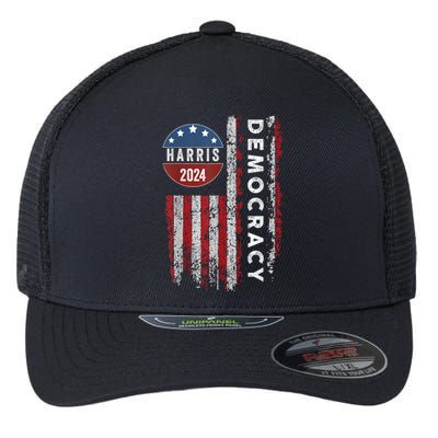 Kamala Harris Kamala 2024 Us Flag Democratic President Flexfit Unipanel Trucker Cap