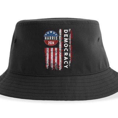 Kamala Harris Kamala 2024 Us Flag Democratic President Sustainable Bucket Hat