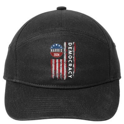 Kamala Harris Kamala 2024 Us Flag Democratic President 7-Panel Snapback Hat