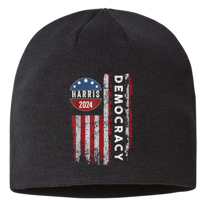 Kamala Harris Kamala 2024 Us Flag Democratic President Sustainable Beanie