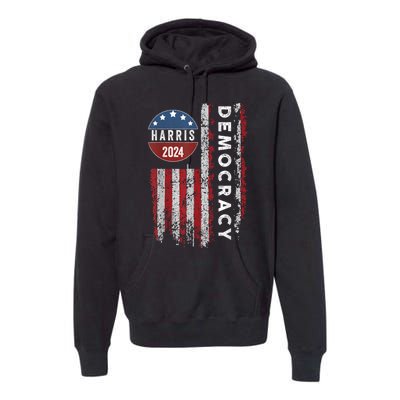 Kamala Harris Kamala 2024 Us Flag Democratic President Premium Hoodie