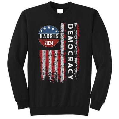 Kamala Harris Kamala 2024 Us Flag Democratic President Tall Sweatshirt