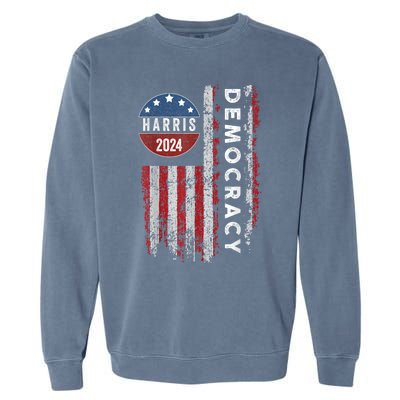 Kamala Harris Kamala 2024 Us Flag Democratic President Garment-Dyed Sweatshirt