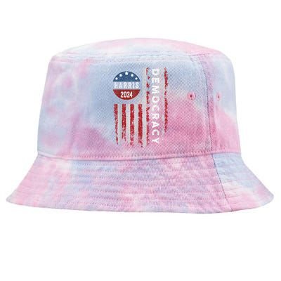 Kamala Harris Kamala 2024 Us Flag Democratic President Tie-Dyed Bucket Hat