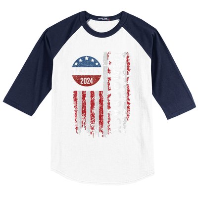 Kamala Harris Kamala 2024 Us Flag Democratic President Baseball Sleeve Shirt