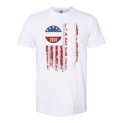 Kamala Harris Kamala 2024 Us Flag Democratic President Softstyle® CVC T-Shirt