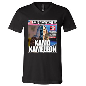 Kamala Harris Kama Kameleon V-Neck T-Shirt