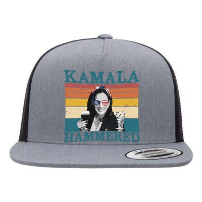 Kamala Hammered Flat Bill Trucker Hat