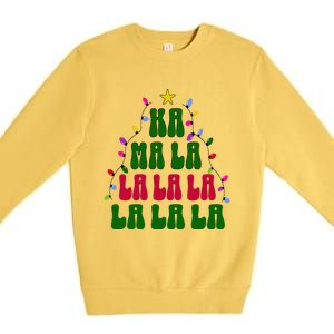 Kamala Harris Ka Ma La La La Christmas Tree Xmas Carol Premium Crewneck Sweatshirt