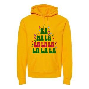 Kamala Harris Ka Ma La La La Christmas Tree Xmas Carol Premium Hoodie