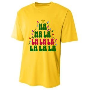 Kamala Harris Ka Ma La La La Christmas Tree Xmas Carol Performance Sprint T-Shirt