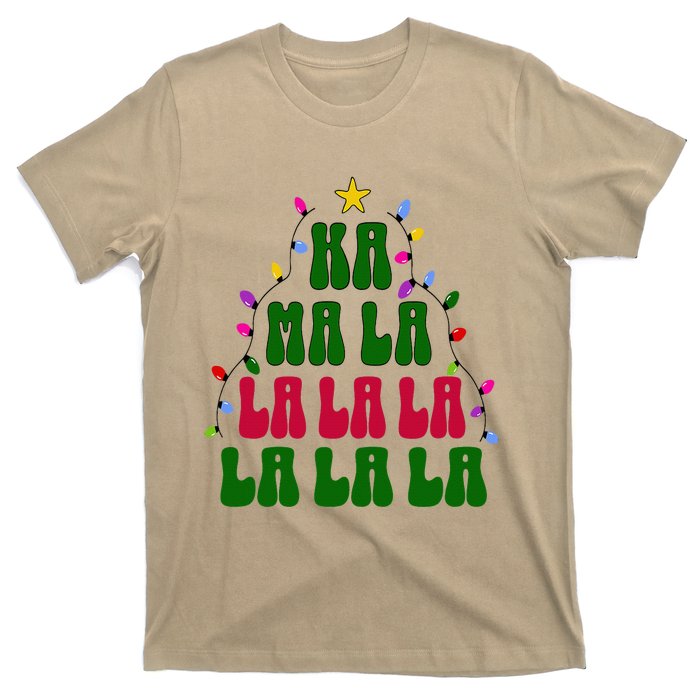 Kamala Harris Ka Ma La La La Christmas Tree Xmas Carol T-Shirt